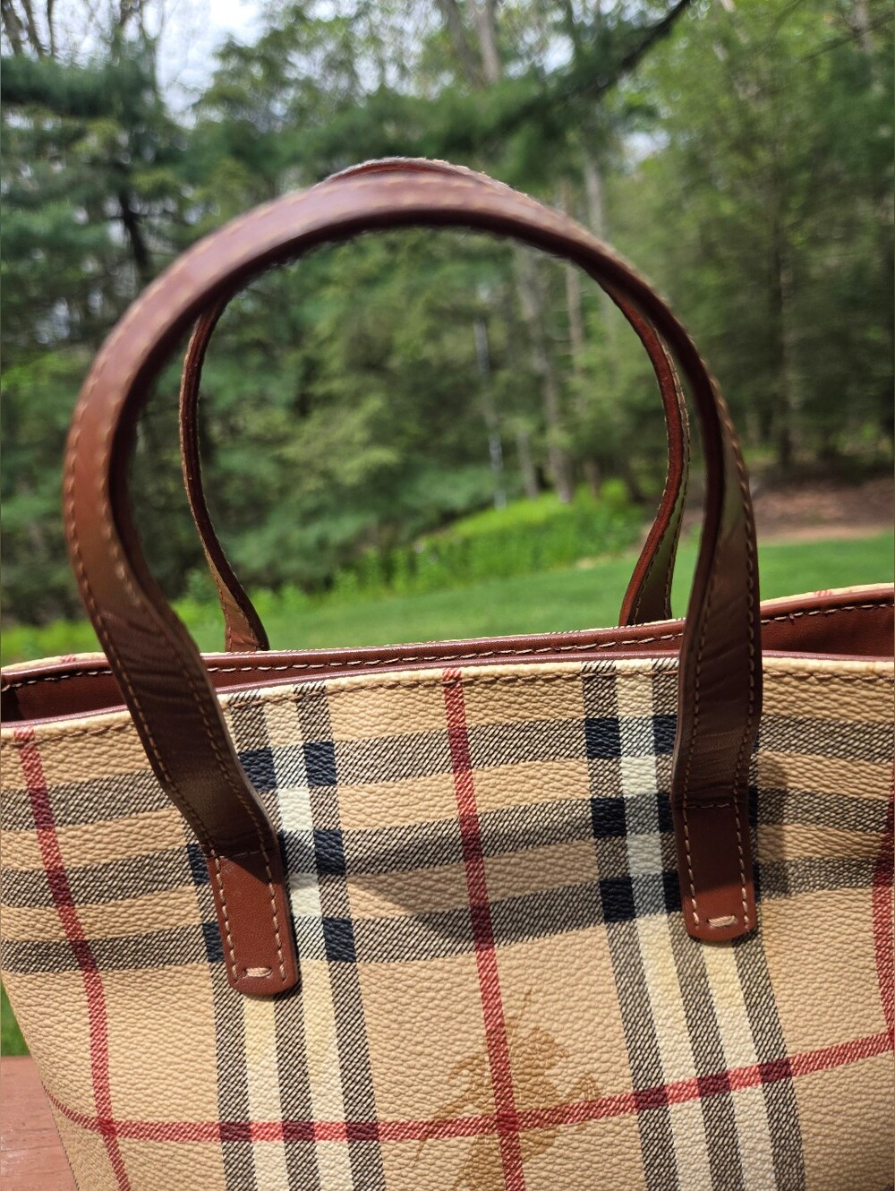Burberry Haymarket Mini Tote - Picture 6 of 11